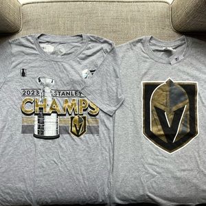 VGK Vegas Golden Knights Youth Large T-Shirt Stanley Cup NWT - Lot of 2
